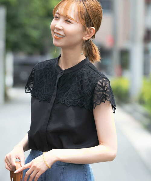 「URBAN RESEARCH ROSSO WOMEN」 半袖ブラウス FREE ブラック レディース