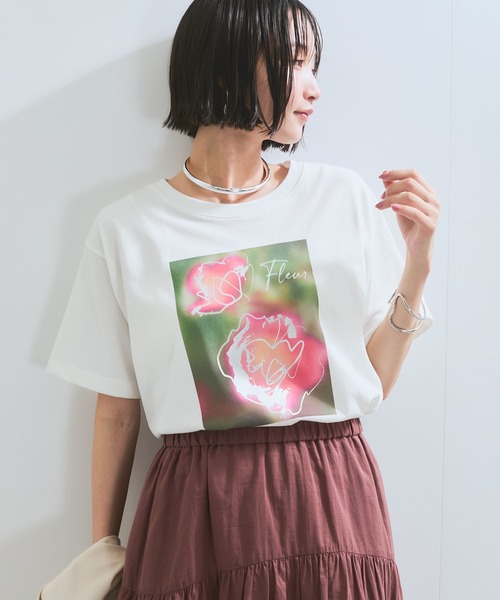 VIS（ビス） tシャツ 「接触冷感」箔グラフィックアートTシャツ