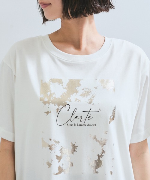 VIS（ビス） tシャツ 「接触冷感」箔グラフィックアートTシャツ