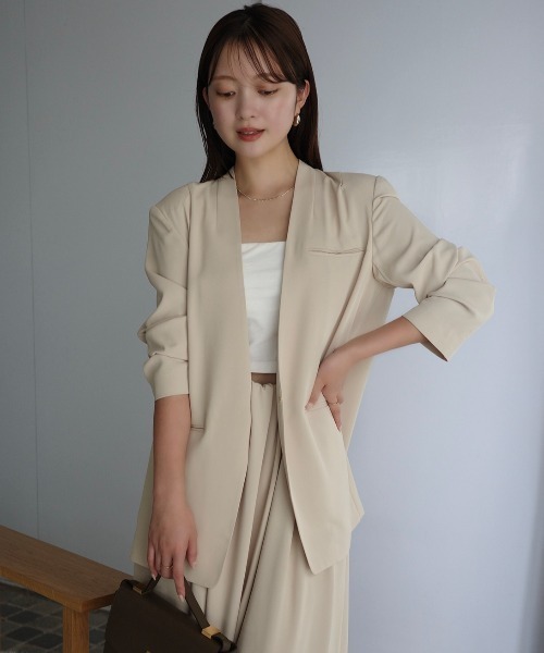 anuans（アニュアンス） ジャケット ノーカラージャケット ライト