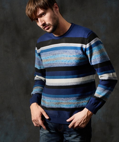 HIDEAWAYS NICOLE（ハイダウェイ ニコル） セーター ニット カスリ