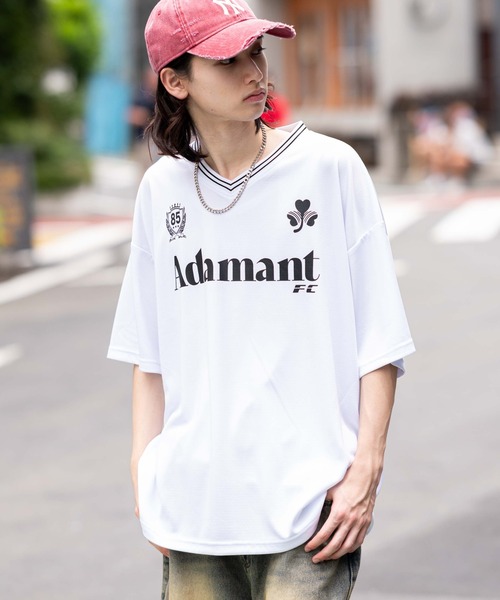 WEGO tシャツ WEGO/「25年春夏新作」アクセ付きメッシュロゴT