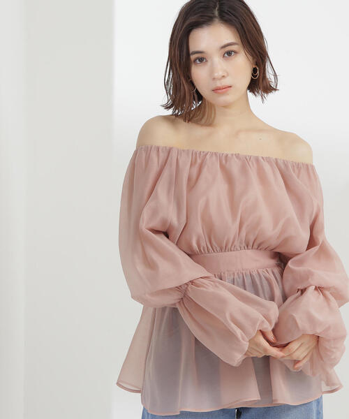 「NATURAL BEAUTY BASIC」 長袖チュニック MEDIUM ベージュ レディース