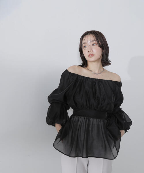 「NATURAL BEAUTY BASIC」 長袖チュニック MEDIUM ベージュ レディース