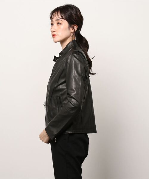 MUSHER（マーシャー） レザーブルゾン 1 ブラック レディース