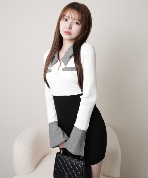 LIP SERVICE（リップサービス） ワンピース ダブルカラークラシカル