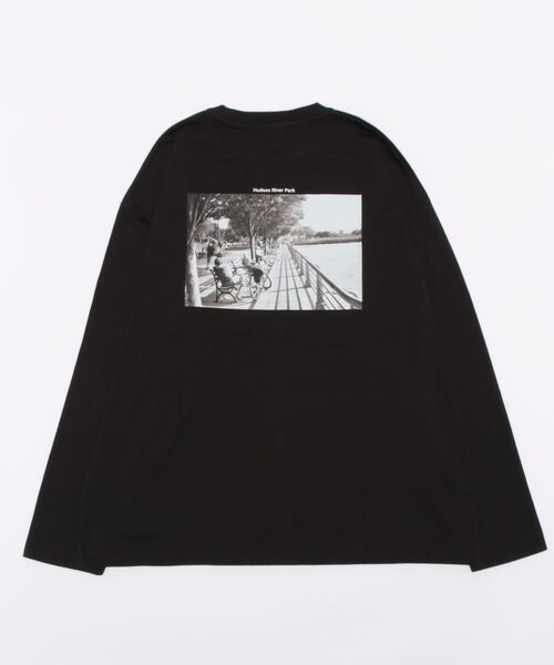 「LOWRYS FARM」 長袖Tシャツ LARGE ブラック メンズ