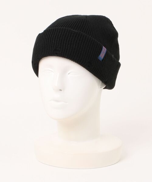 新品タグ付き　今シーズン　ランバン　ブラック ニット帽　日本製　限定SALE LANVIN en Bleu ニット帽 ビーニー ニット ランバン ブラック 黒