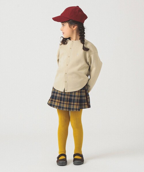 B：MING by BEAMS パンツ チェック ラップ キュロット 2025FW（100