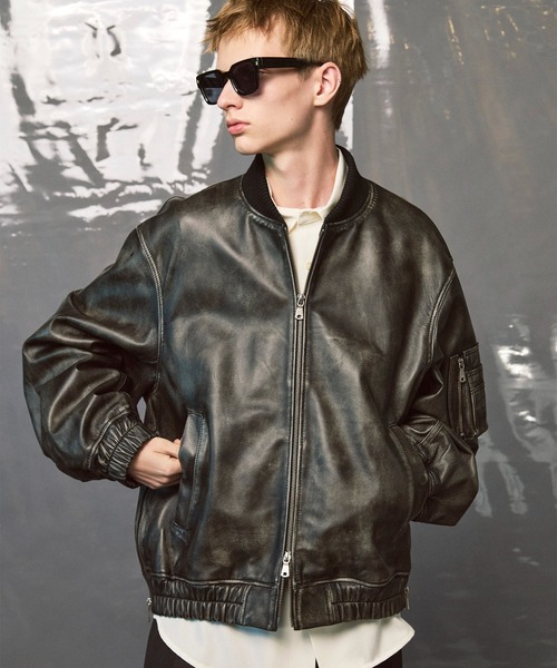 MAISON SPECIAL ma1 ma-1 「UNISEX」Sheep Leather MA-1/シープ
