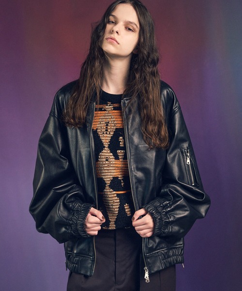 MAISON SPECIAL ma1 ma-1 「UNISEX」Sheep Leather MA-1/シープ