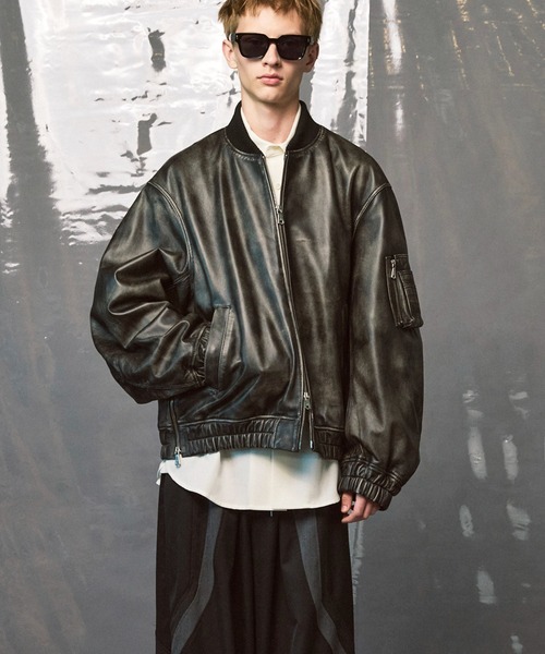 【美品】Maison Special MA1 MAISON SPECIAL ma1 ma-1 「UNISEX」Sheep Leather MA-1/シープ