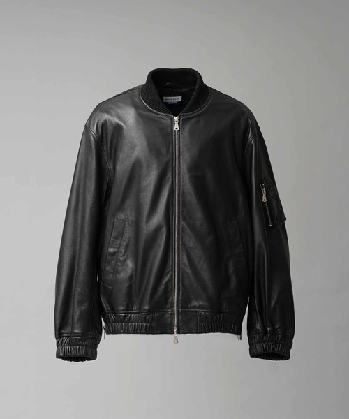 美品⁑レザージャケット MA-1 ヴィンテージ品 牛革 フード ベンチレーション MA-1 タイプ フライトジャケット 牛革 レザージャケット 本革