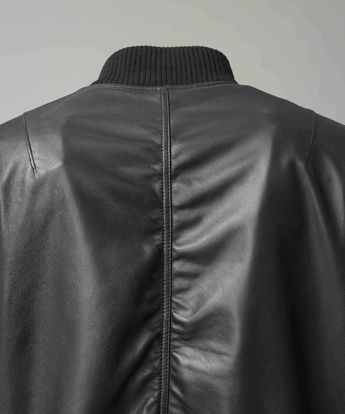 MAISON SPECIAL ジャケット MA-1 MAISON SPECIAL ma1 ma-1 「UNISEX」Sheep Leather MA-1/シープ