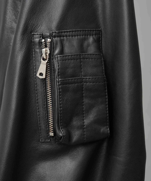 美品MaisonSpecial Vegan Leather MA-1 MAISON SPECIAL ma1 ma-1 「UNISEX」Sheep Leather MA-1/シープ