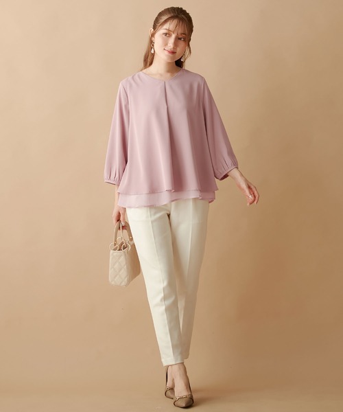 「alotta」 7分袖ブラウス L ピンク レディース_画像7