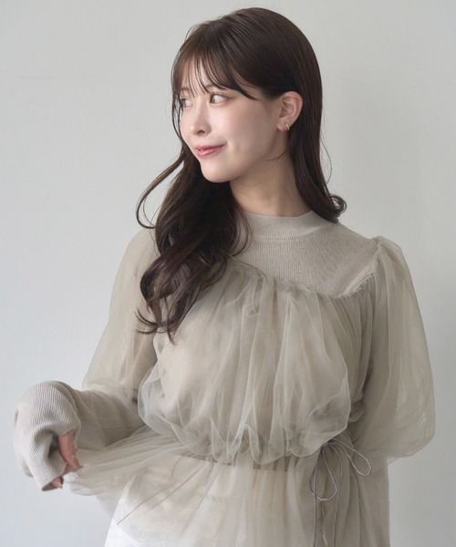 「mellowneon」 半袖ブラウス FREE ブラック レディース_画像9