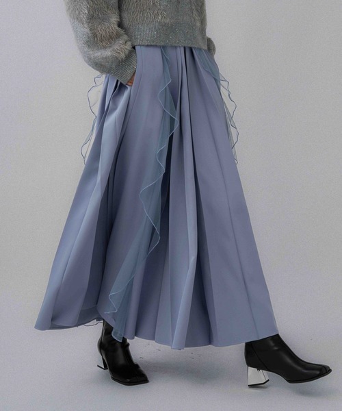 HARE（ハレ） スカート シアーフリルプリーツスカート(HARE