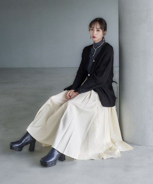 BEARDSLEY ドット柄 ロングスカート キュロット ブラック BEARDSLEY