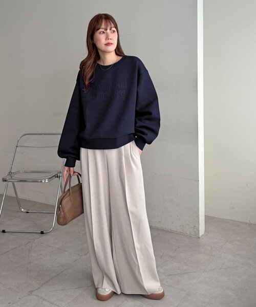 Discoat（ディスコート） トレーナー スウェット ダンボール刺繍ロゴ