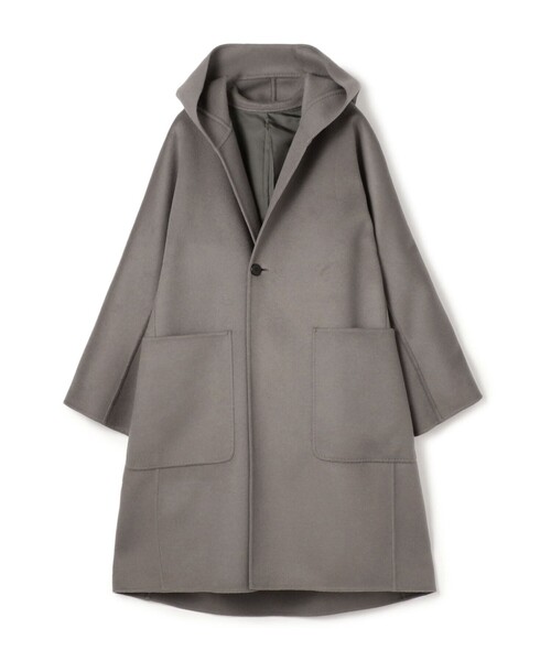 ギャルリーヴィー✨ウールダブルフェイスフーデットコート　人気完売品　グレー GALERIE VIE（ギャルリー ヴィー）の「ウールダブルフェイス