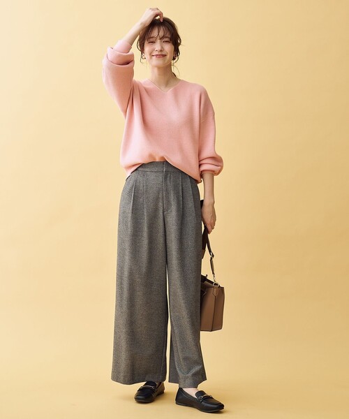 ANY（エニィ） ニット セーター 「8色展開」Vネックデイリーニット