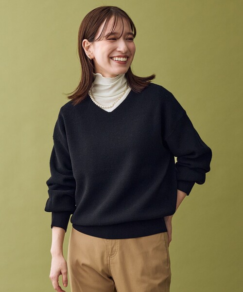 ANY（エニィ） ニット セーター 「8色展開」Vネックデイリーニット