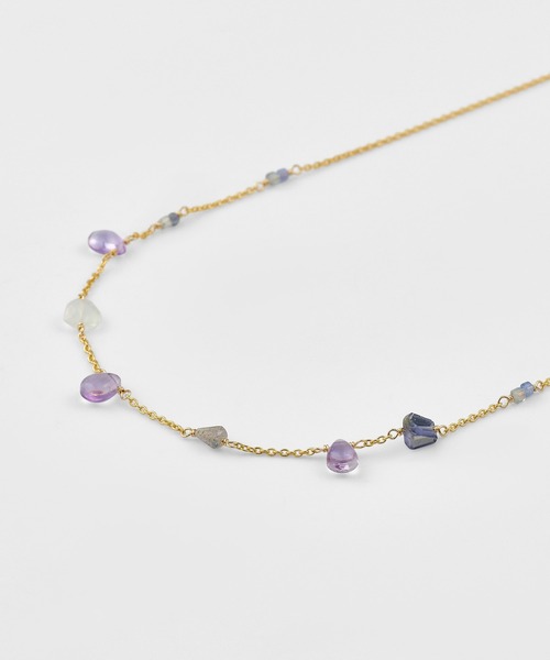 agete（アガット） ネックレス ゴールドマルチストーンネックレス