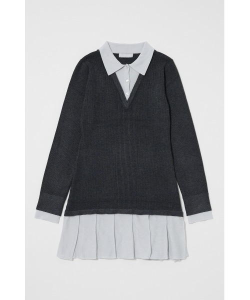 MOUSSY（マウジー） ワンピース LAYERED KNIT ミニドレス : ZOZOTOWN