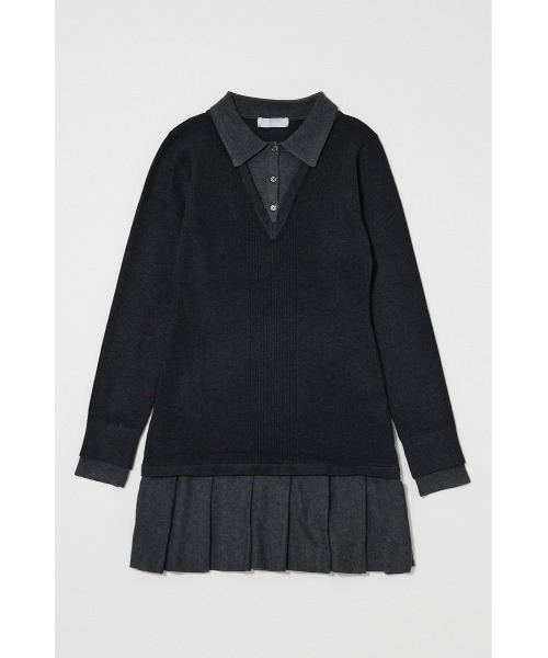 MOUSSY ワンピース LAYERED KNIT ミニドレス : ZOZOTOWN Yahoo!店