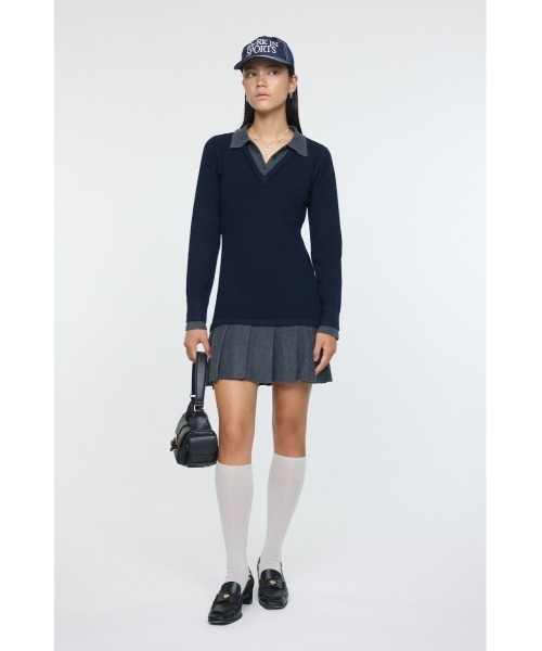 MOUSSY(マウジー) ワンピース LAYERED KNIT ミニドレス : ZOZOTOWN MOUSSY(マウジー) ワンピース LAYERED KNIT ミニドレス : ZOZOTOWN