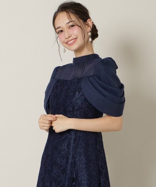 WILLSELECTION ドレス ネイビー WILLSELECTION（ウィルセレクション） ドレス 「新色追加」シアー