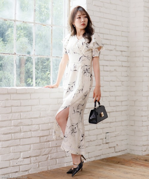 「LIPSERVICE」 ノースリーブワンピース M ホワイト レディース_画像4