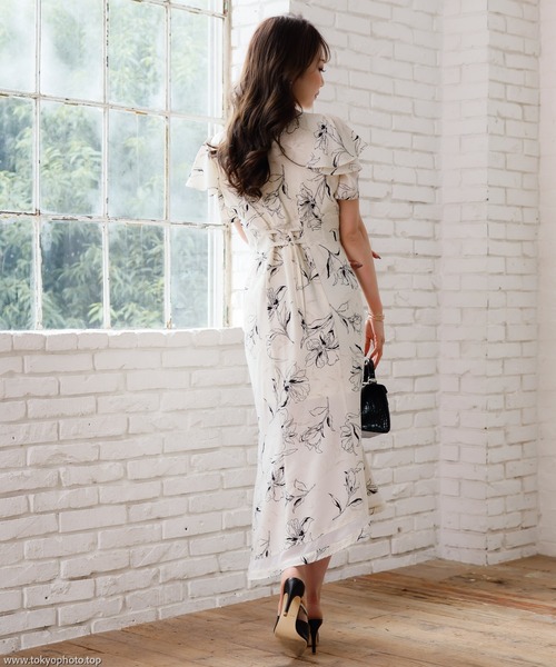 「LIPSERVICE」 ノースリーブワンピース M ホワイト レディース_画像6