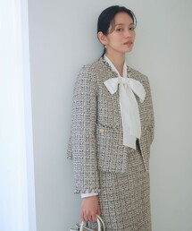 green label relaxing ツイード ジャケットコート 36 green label relaxing（グリーンレーベルリラクシング）の「ツイード