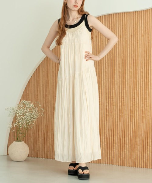 hinari（ヒナリ） キャミソールワンピース FREE アイボリー レディース
