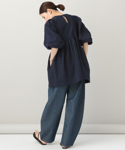 「Curensology」 7分袖ワンピース FREE ホワイト レディース_画像5