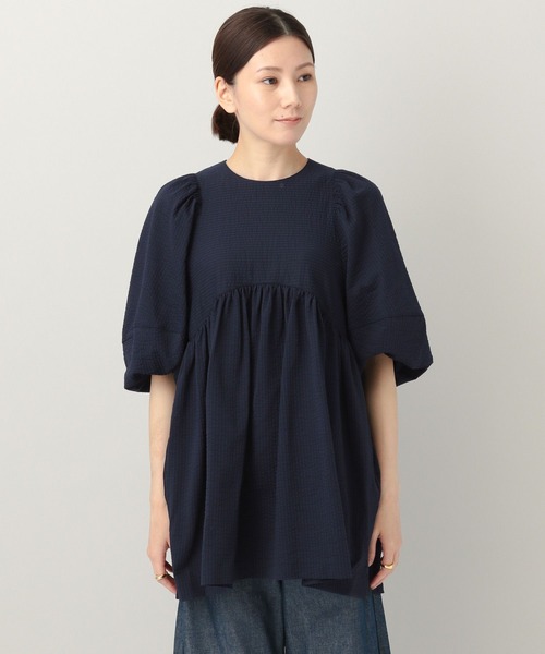 「Curensology」 7分袖ワンピース FREE ホワイト レディース_画像6