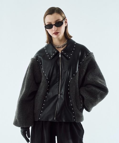 コート ジャケット Boa studs blouson / ボアスタッズブルゾン メンズ