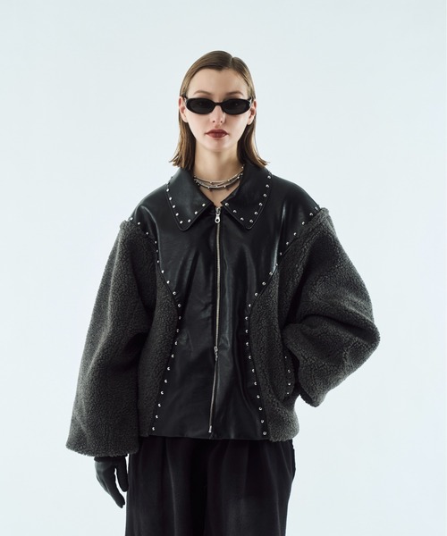 コート ジャケット Boa studs blouson / ボアスタッズブルゾン メンズ コート ジャケット Boa studs blouson / ボアスタッズブルゾン メンズ