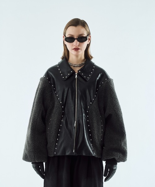 コート ジャケット Boa studs blouson / ボアスタッズブルゾン メンズ