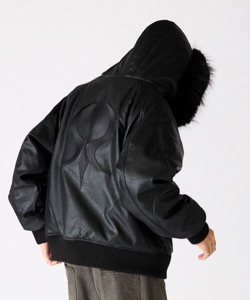 SUPPLIER（サプライヤー） ブルゾン アウター FAUX FUR HOODED BOMBER