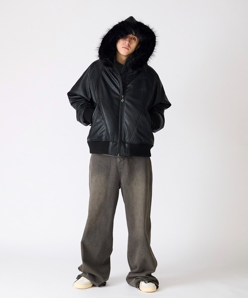SUPPLIER（サプライヤー） ブルゾン アウター FAUX FUR HOODED BOMBER