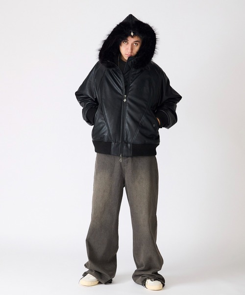 SUPPLIER（サプライヤー） ブルゾン アウター FAUX FUR HOODED BOMBER