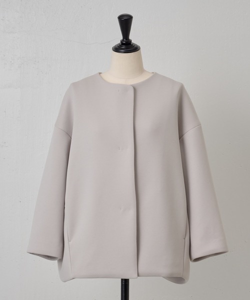 BEARDSLEY（ビアズリー） ノーカラージャケット 1 ベージュ レディース