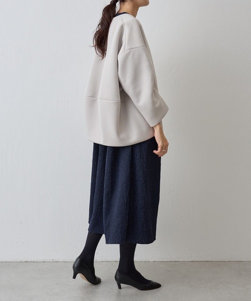 BEARDSLEY（ビアズリー） ノーカラージャケット 1 ベージュ レディース