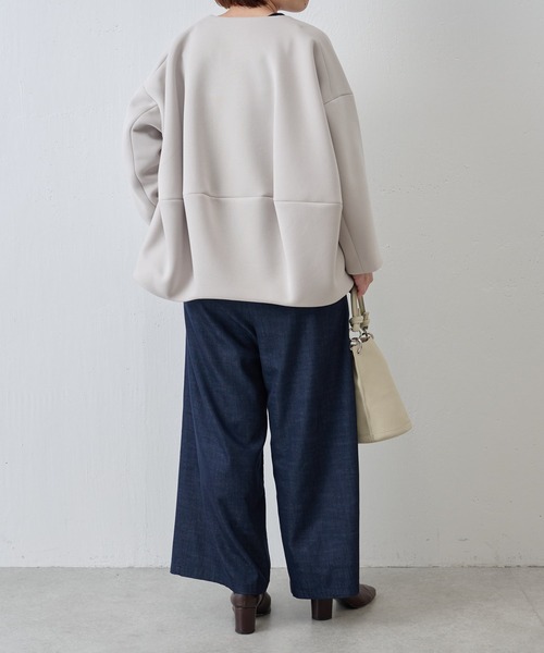 BEARDSLEY（ビアズリー） ノーカラージャケット 1 ベージュ レディース