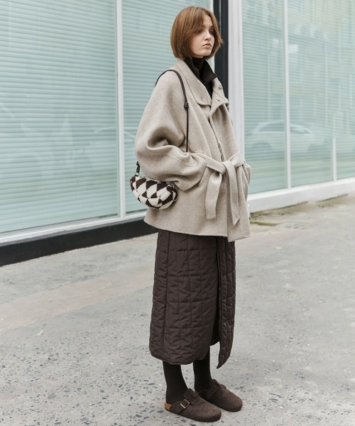 tageechita スカート 「tageechita」キルティングラップロングスカート