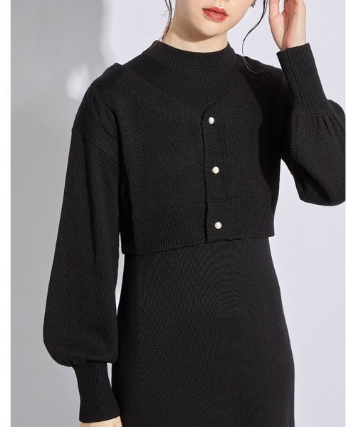 「tocco closet」 コンビワンピース M ブラック レディース_画像4