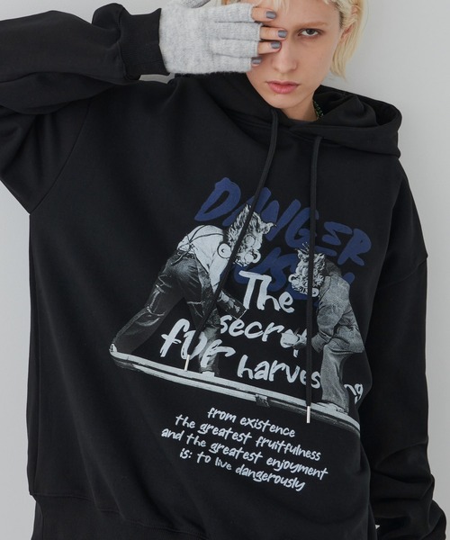 「AIVER」 プルオーバーパーカー SMALL レンガ メンズ_画像3